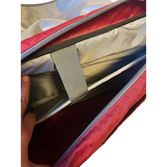 LL Bean Red Shoulder Strap Laptop Computer Messenger 5-Pocket Carry on Bag 18" - Picture 14 of 16